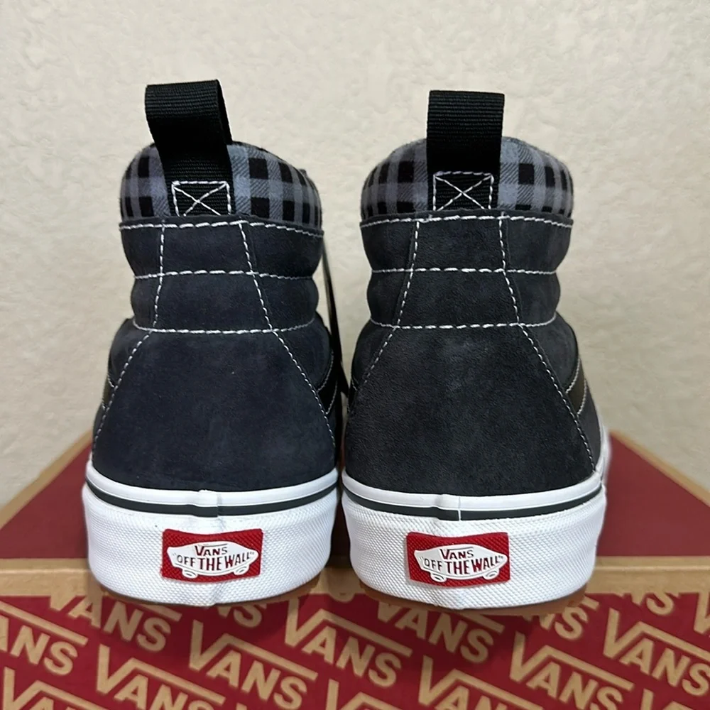 Vans Sk8-Hi Mte 1 plaid grey white ultra Cush allweather men’s 8 or women’s 9.5